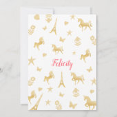 Magical Tropical Unicorn Baby shower Kaart (Achterkant)