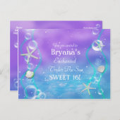 Magical under the Zee Birthday Briefkaart Invitati (Voorkant / Achterkant)