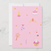 Magical Unicorn 1st Birthday Invitation for Girls Save The Date (Achterkant)
