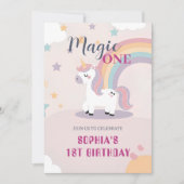 Magical Unicorn 1st Birthday Kaart (Voorkant)