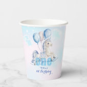 Magical Unicorn 1st Birthday Papieren Bekers (Achterkant)