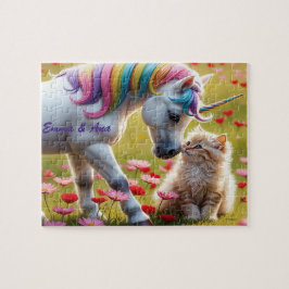 Magical Unicorn and Kitten Best Friends  Legpuzzel