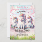 Magical Unicorn Baby shower Invitation Kaart (Voorkant)