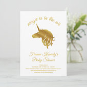Magical Unicorn Baby shower Invitation Kaart (Staand voorkant)