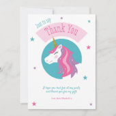 Magical Unicorn Birthday Dank je wel Bedankkaart (Voorkant)