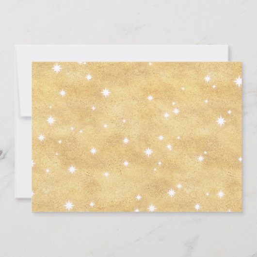 Magical Unicorn Birthday Invitation | Goudregenboo Kaart (Achterkant)