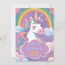 Magical Unicorn Birthday Invitation