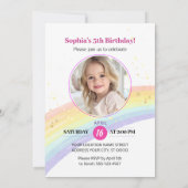 Magical Unicorn Birthday Invitation Kaart (Achterkant)