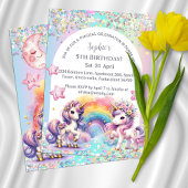 Magical Unicorn Birthday Invitation Kaart