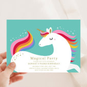 Magical Unicorn Birthday Invitation Kaart