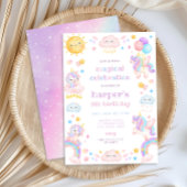 Magical Unicorn Birthday Invitation Kaart