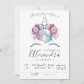 Magical Unicorn Birthday Invitation Kaart (Voorkant)