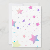 Magical Unicorn Birthday Invitation Kaart (Achterkant)