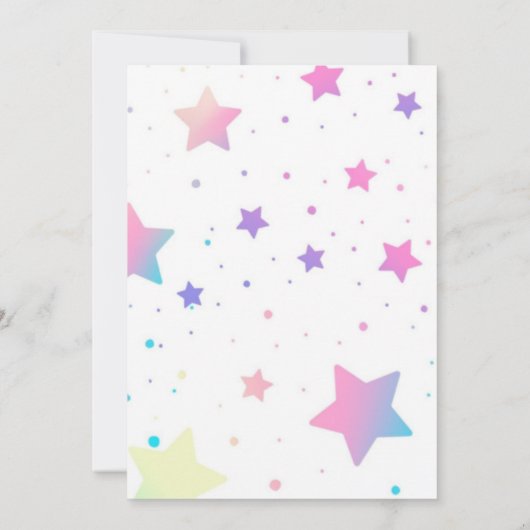 Magical Unicorn Birthday Invitation Kaart (Achterkant)