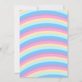 Magical Unicorn Birthday Invitation Rainbow Invite Kaart (Achterkant)