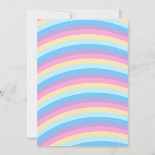 Magical Unicorn Birthday Invitation Rainbow Invite Kaart (Achterkant)