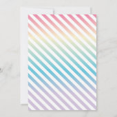 Magical Unicorn Birthday Invitation Rainbow Invite Kaart (Achterkant)