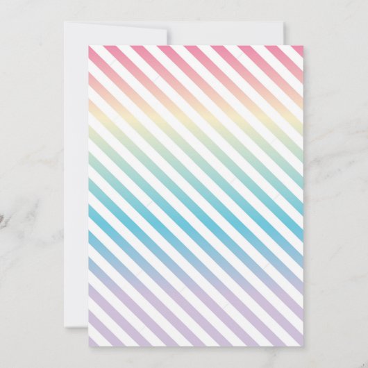 Magical Unicorn Birthday Invitation Rainbow Invite Kaart (Achterkant)