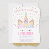 Magical Unicorn Birthday Invitation Unicorn Kaart (Voorkant)