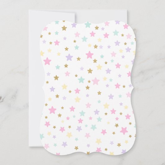 Magical Unicorn Birthday Invitation Unicorn Kaart (Achterkant)