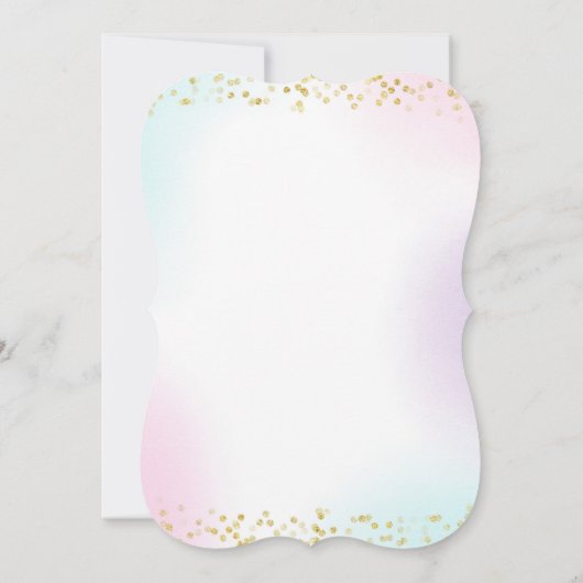 Magical Unicorn Birthday Invitation Unicorn Kaart (Achterkant)