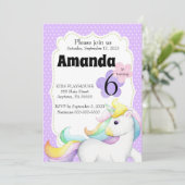 Magical Unicorn Birthday Invitation, Unicorns Kaart (Staand voorkant)