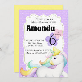 Magical Unicorn Birthday Invitation, Unicorns Kaart