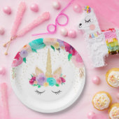 Magical Unicorn Birthday Party Baby shower Borden Papieren Bordje (Feest)