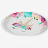 Magical Unicorn Birthday Party Baby shower Borden Papieren Bordje (Gekanteld)