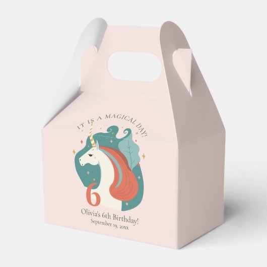 Magical Unicorn Birthday Party Bedankdoosjes (Voorkant Zijde)