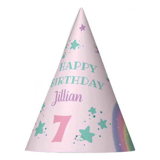 Magical Unicorn Birthday Party Feesthoedjes (Links)