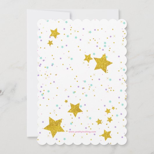 Magical Unicorn Birthday Party Invitation Kaart (Achterkant)