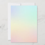 Magical Unicorn Birthday Party Invitation Kaart (Achterkant)