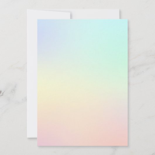 Magical Unicorn Birthday Party Invitation Kaart (Achterkant)