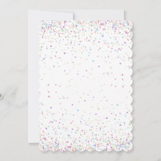 Magical Unicorn Birthday Party Invitation Kaart (Achterkant)