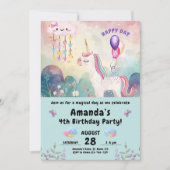 Magical Unicorn Birthday Party Kaart (Voorkant)