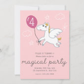 Magical Unicorn Birthday Party Kaart (Voorkant)
