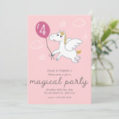Magical Unicorn Birthday Party Kaart (Staand voorkant)