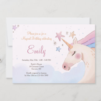 Magical Unicorn Birthday Party Kaart