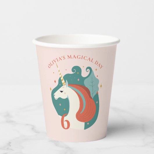 Magical Unicorn Birthday Party Papieren Bekers (Voorkant)
