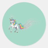 Magical Unicorn Birthday Party Ronde Sticker (Voorkant)