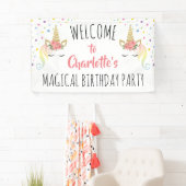 Magical Unicorn Birthday Party Spandoek (Insitu)