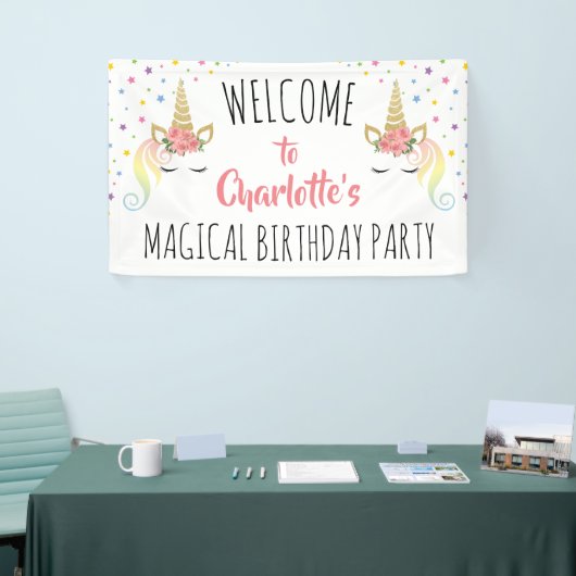 Magical Unicorn Birthday Party Spandoek (Beurs)
