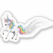 Magical Unicorn Birthday Party Sticker (Voorkant)