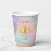 Magical Unicorn Birthday Personalized Papieren Bekers (Voorkant)