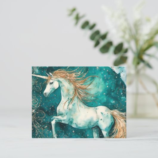Magical Unicorn Briefkaart (Staand voorkant)