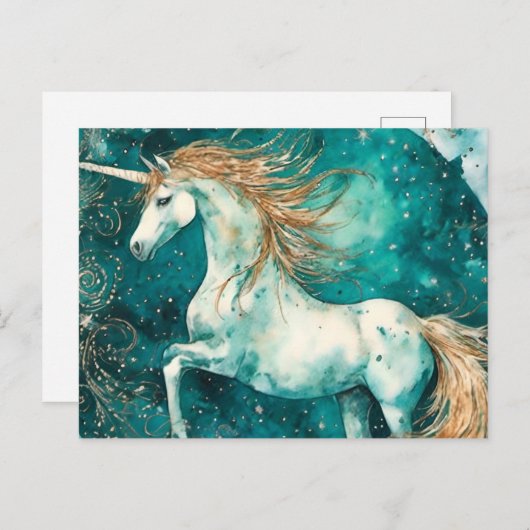 Magical Unicorn Briefkaart (Voorkant / Achterkant)
