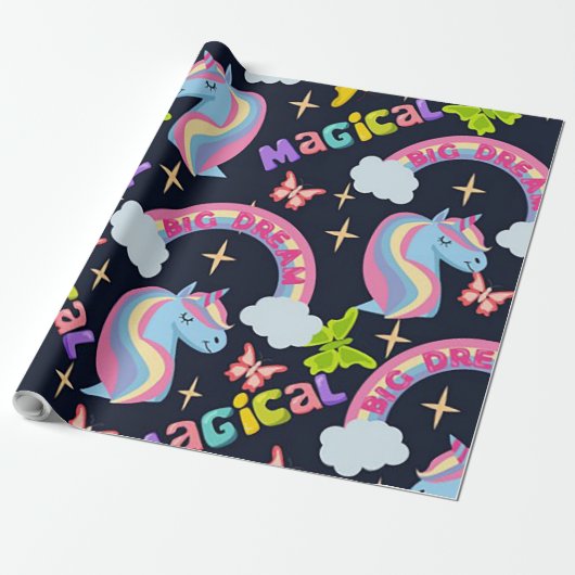 Magical Unicorn Cadeaupapier (Uitgerold)