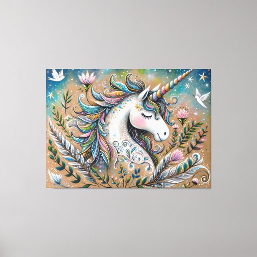 Magical Unicorn Canvas Afdruk (Voorkant)