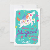 Magical Unicorn Classroom Valentijnsdag Kaart (Voorkant)